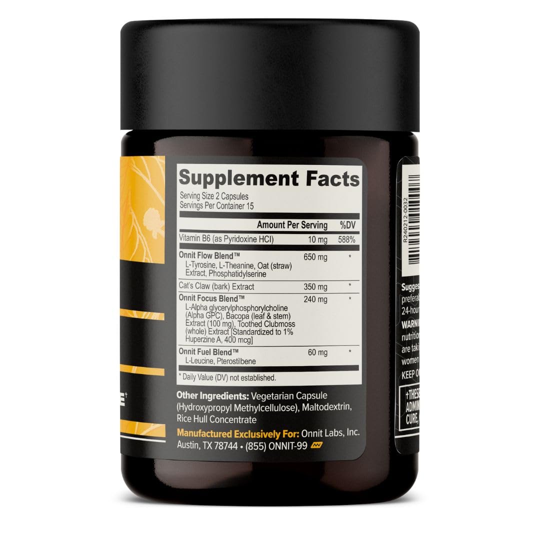 ONNIT Alpha Brain Nootropic Capsules, 90 Capsules