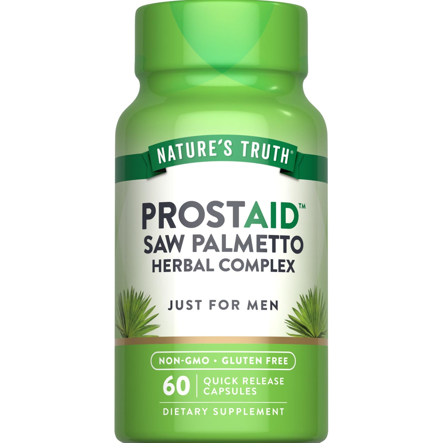 Nature's Truth Prostate Support Supplement for Men with Saw Palmetto, Pygeum, Stinging Nettle, 60 Capsules