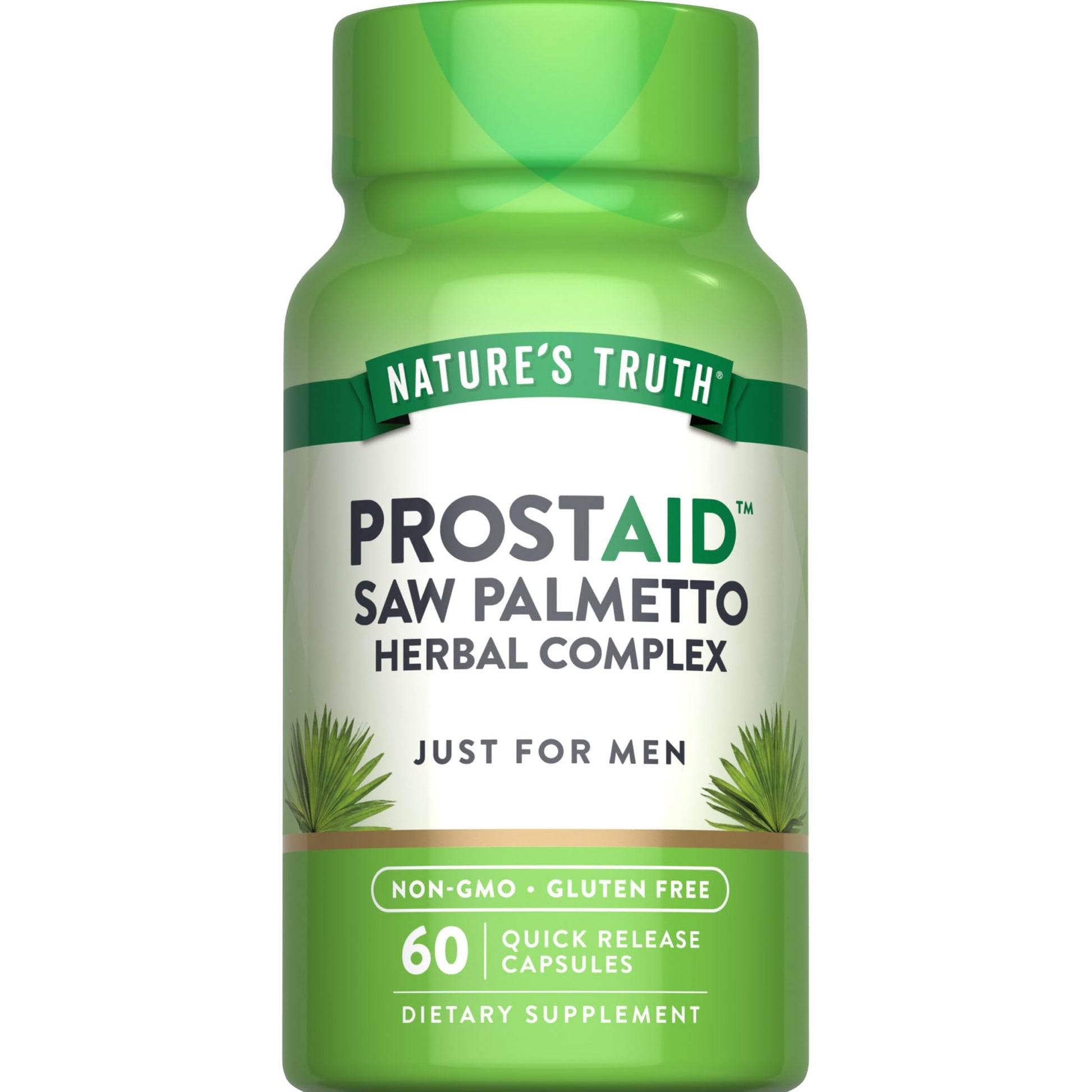 Nature's Truth Prostate Support Supplement for Men with Saw Palmetto, Pygeum, Stinging Nettle, 60 Capsules