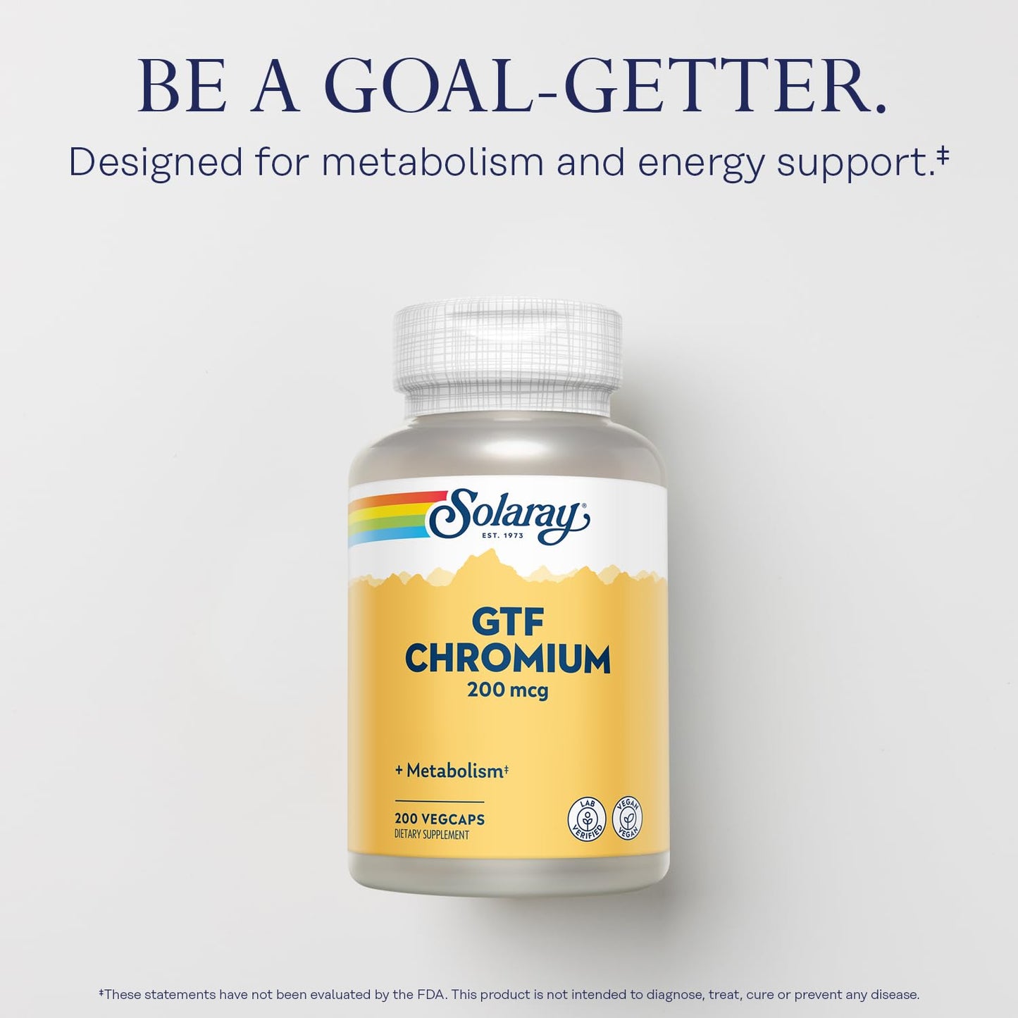 Solaray GTF Chromium 200mcg Capsules, 200 Count