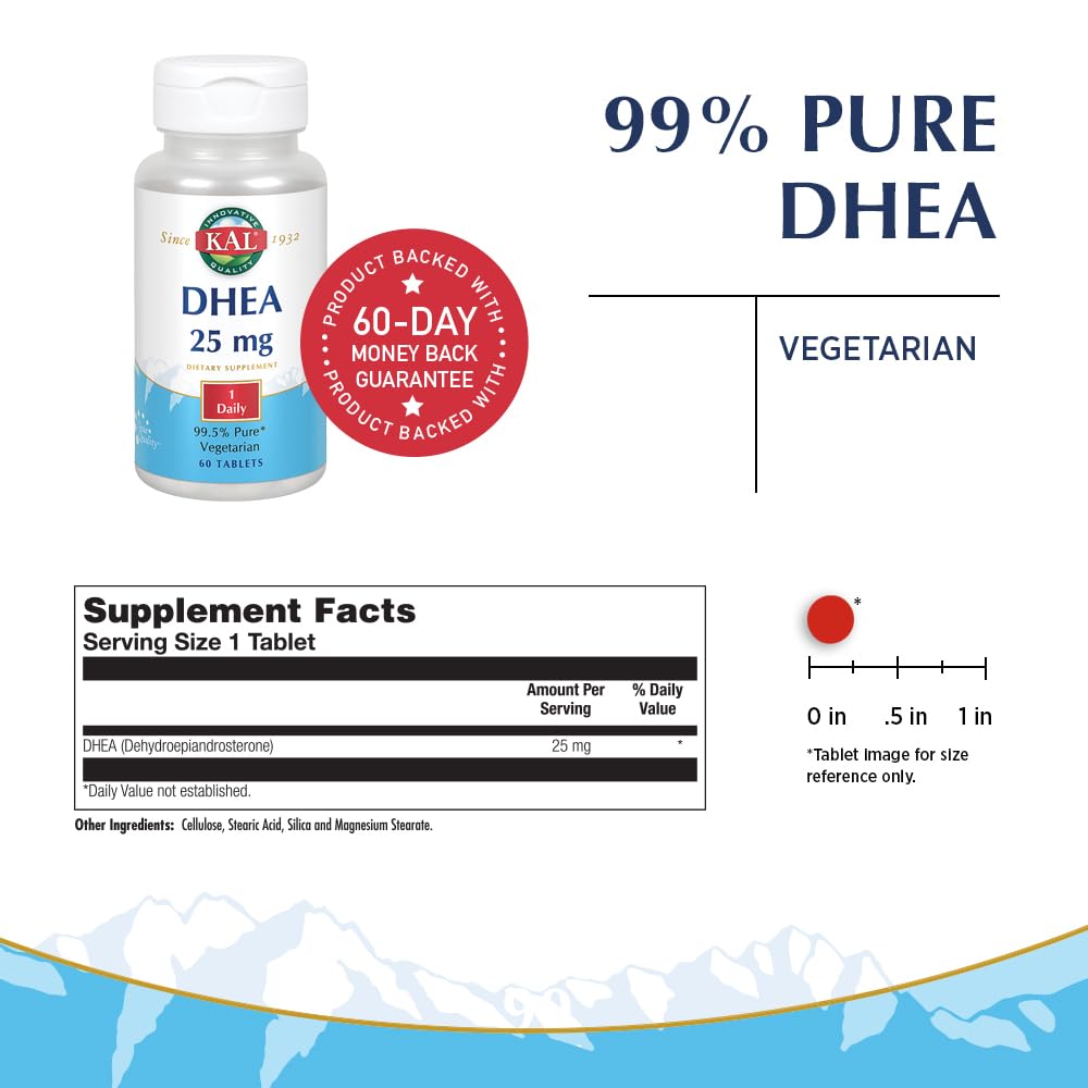 KAL DHEA Vegetarian Tablets 60 Tablets