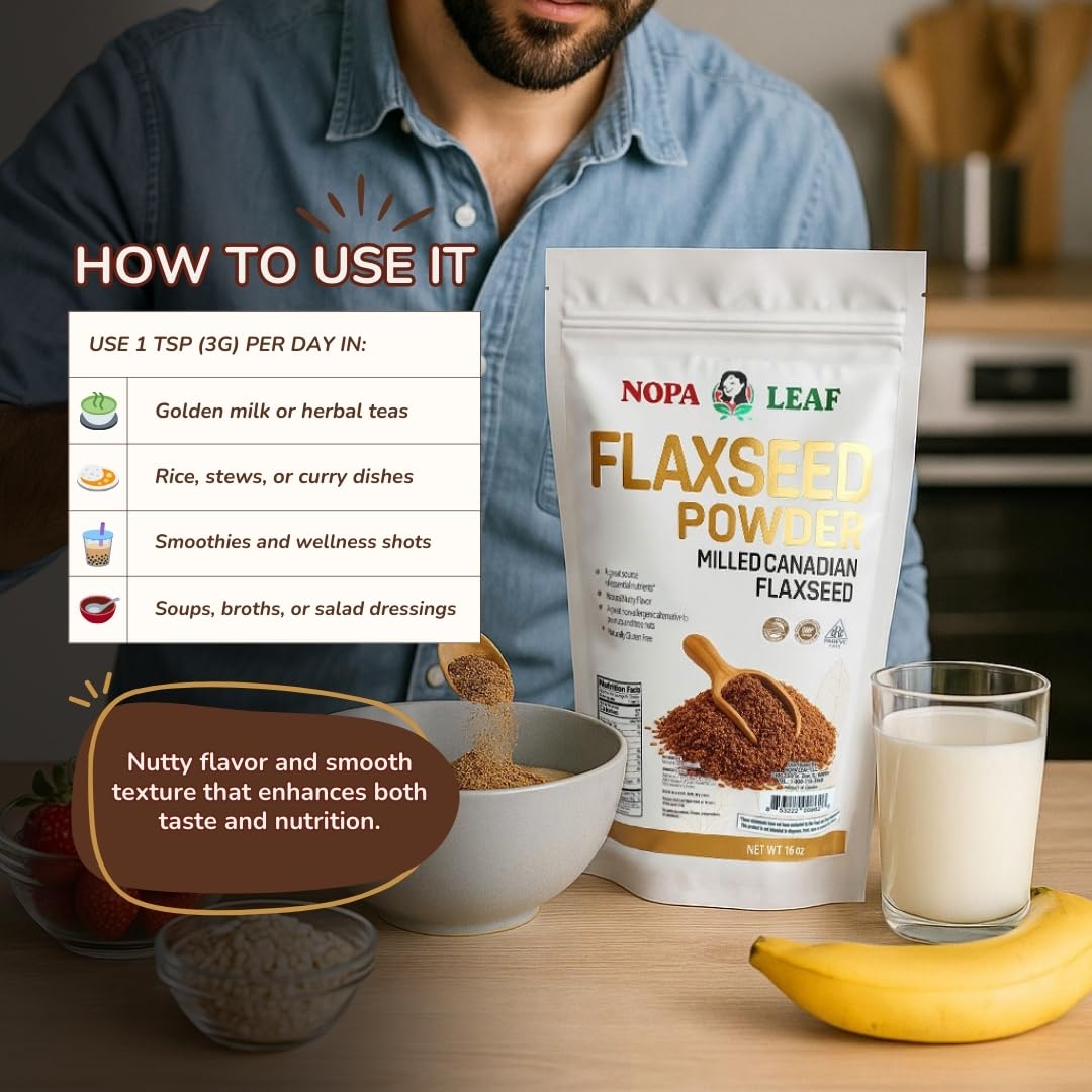 Nopalina Nopa Leaf Flaxseed Powder 1 Ounce