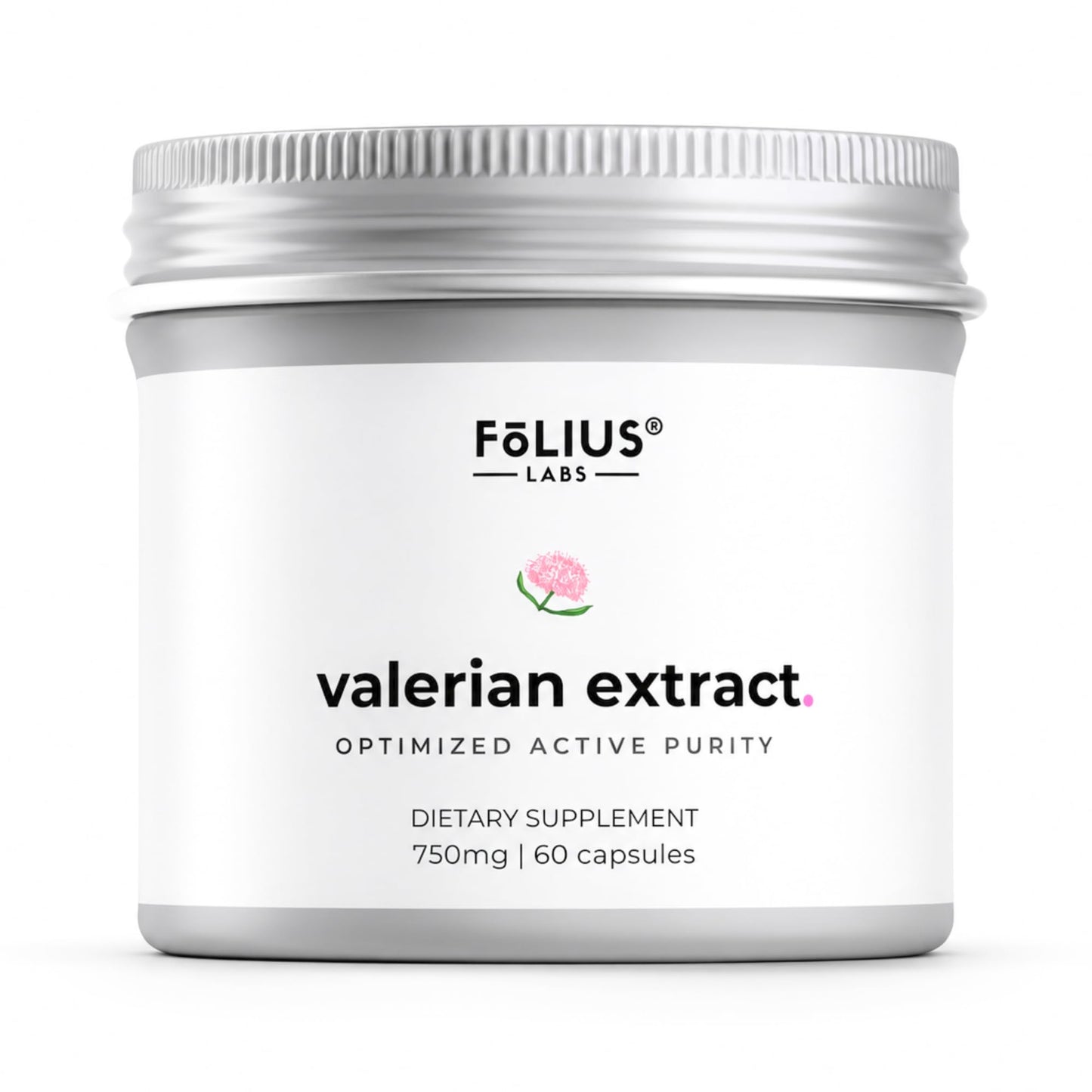 FOLIUS LABS Valerian Root 4:1 Extract Capsules 750mg – Optimized Active Purity – 4X Concentration Valerian Root Extract Supplement, Gluten Free, Non-GMO – Promotes Relaxation, 60 Capsules