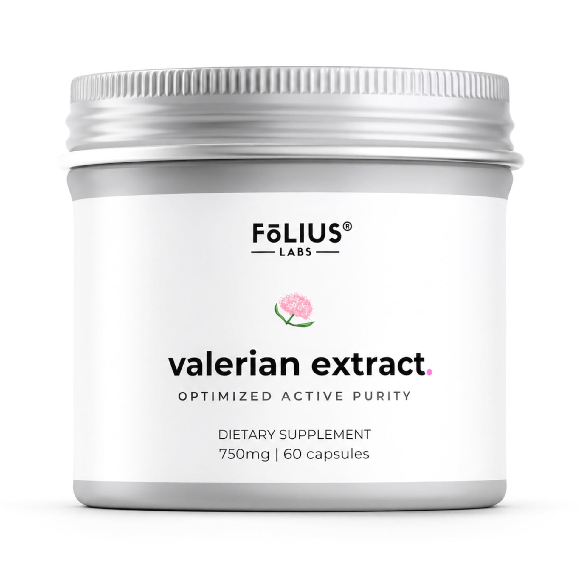 FOLIUS LABS Valerian Root 4:1 Extract Capsules 750mg – Optimized Active Purity – 4X Concentration Valerian Root Extract Supplement, Gluten Free, Non-GMO – Promotes Relaxation, 60 Capsules