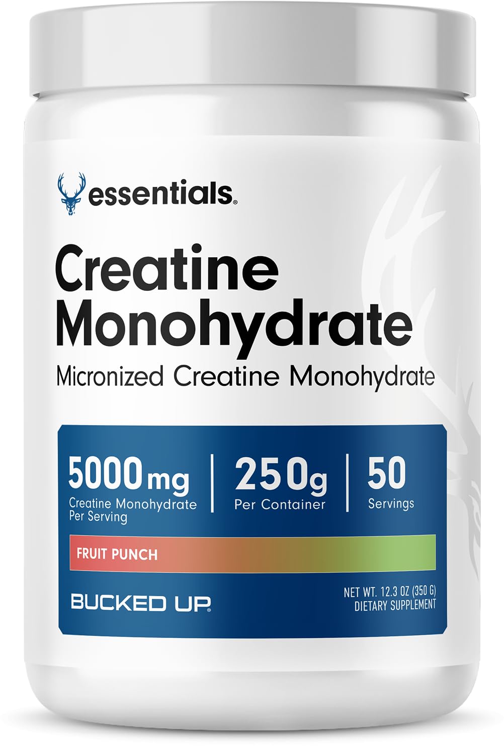 Bucked Up Fruit Punch Creatine Monohydrate Powder 12.3