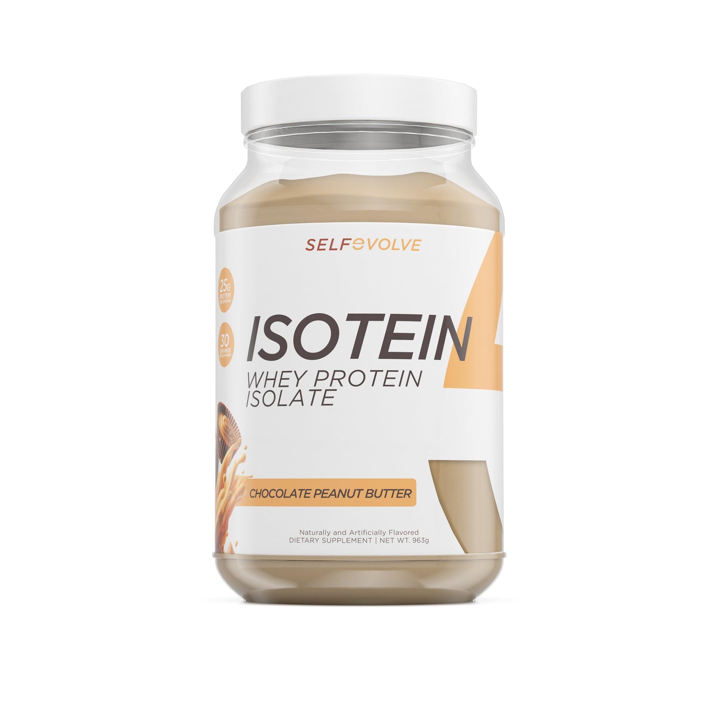 Selfevolve Isotein Isolate Whey Protein Powder, Chocolate Peanut Butter, 1.92 lb