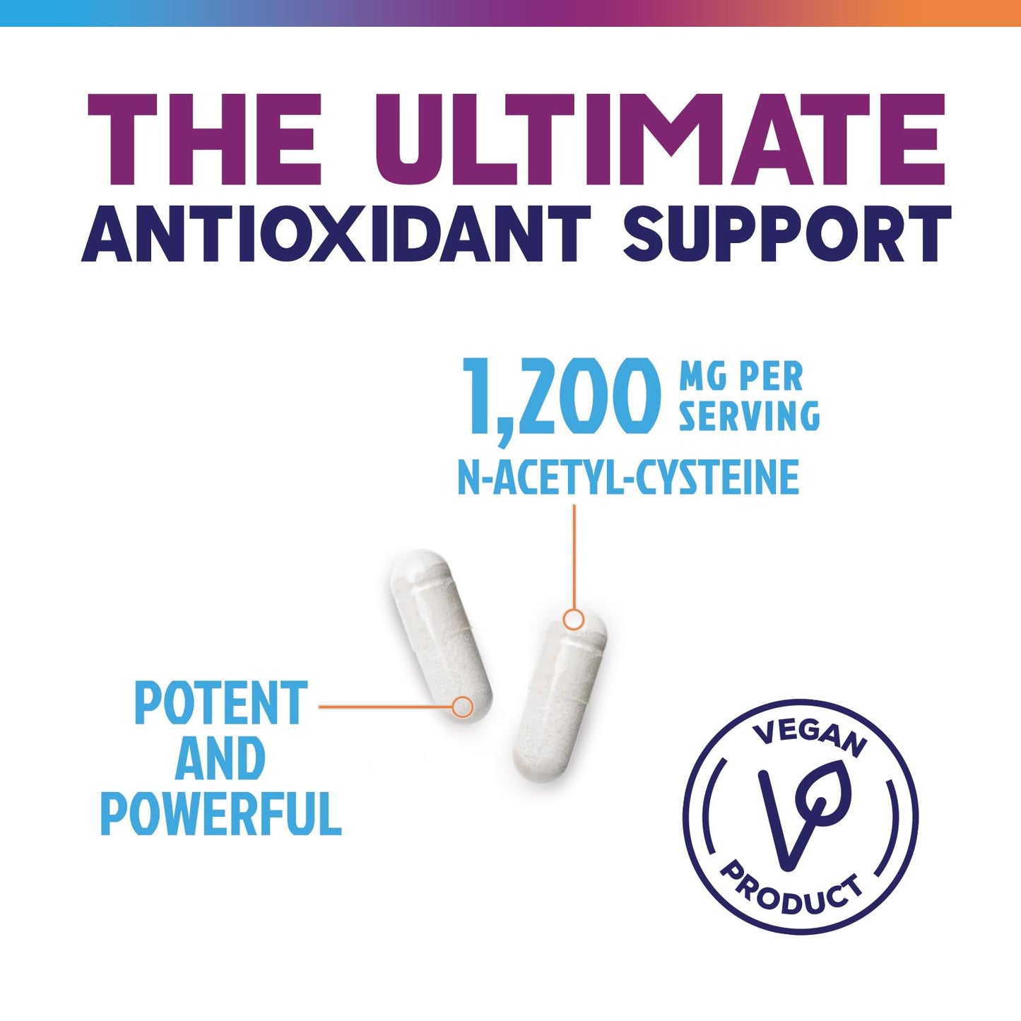 Nature's Peak N-Acetyl-L-Cysteine 1200mg Per Serving Capsule 60 Capsules