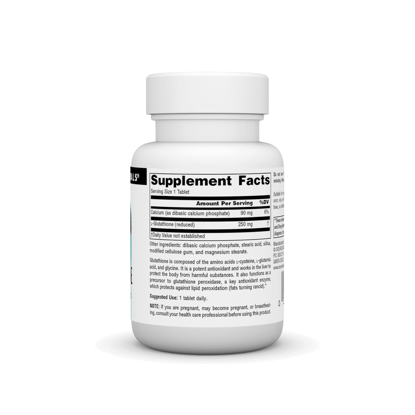 Source Naturals Glutathione 250mg Supplement for Liver Support Tablets, 30 Tablets
