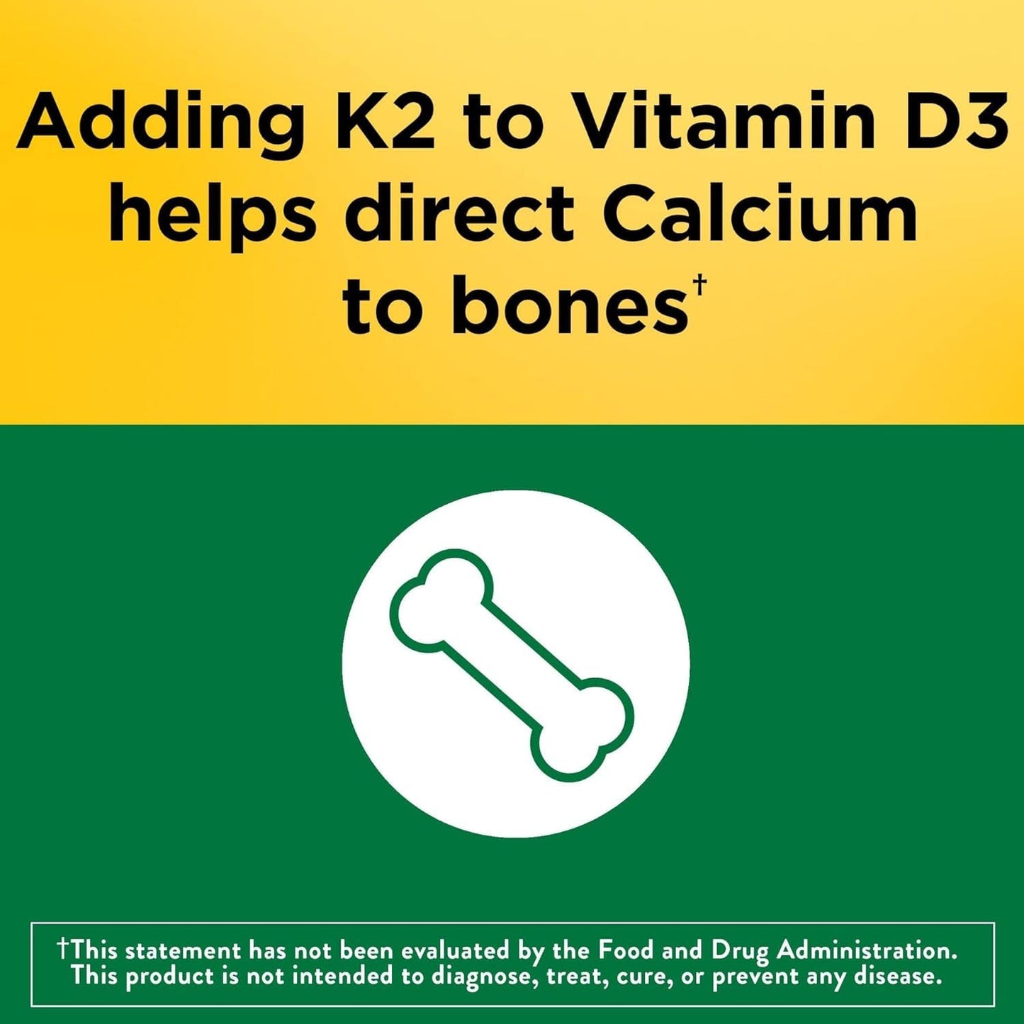 Nature Made Vitamin D3 K2 5000 IU (125 mcg) Softgels 60