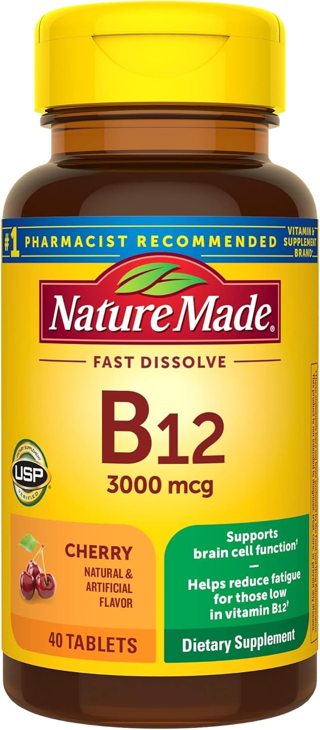 Nature Made Vitamin B-12 3000 mcg Micro Lozenges, 120 Count