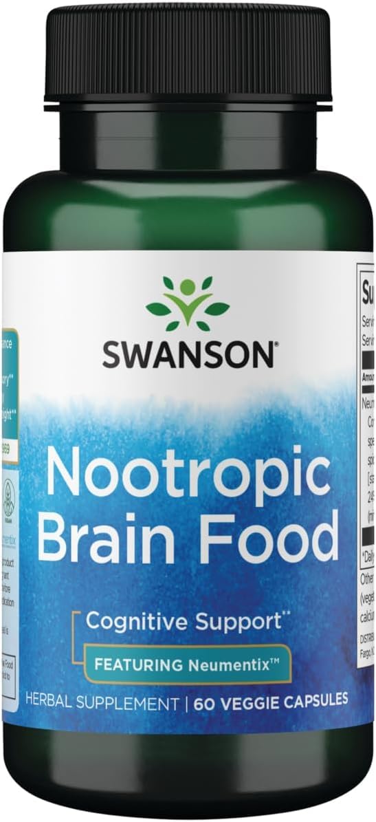 Swanson Premium Brand Nootropic Brain Food - Featuring Neumentix 450 mg Capsules 60 Count