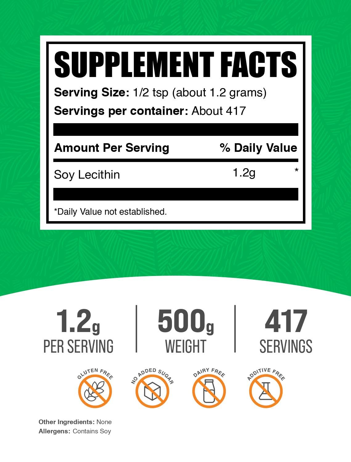 BulkSupplements Soy Lecithin Powder 1.1 lb