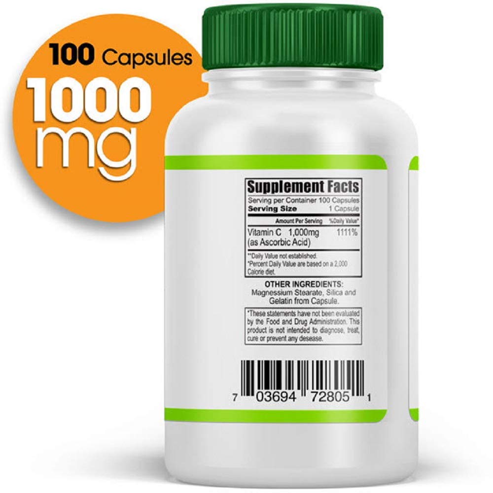 Natural Lab Vitamin C 1000mg Capsules, 300 Count