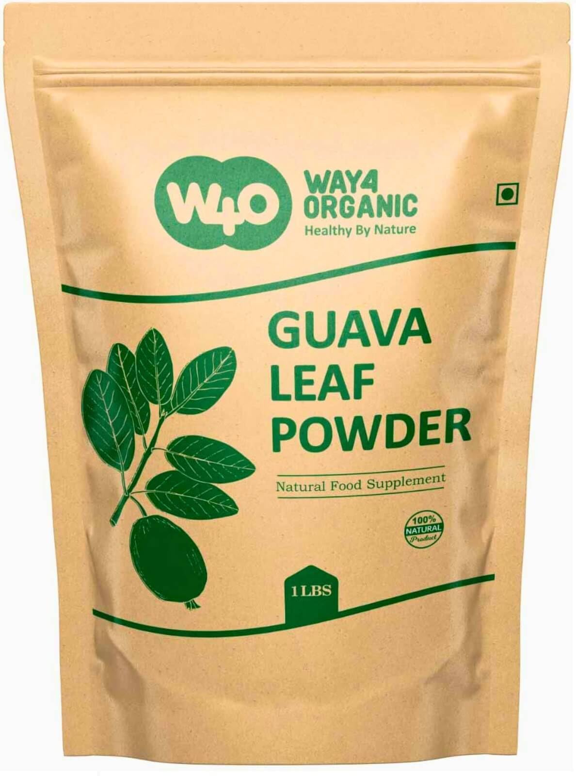 WAY 4 ORGANIC W4O Guava Leaf Powder, 16 Ounce