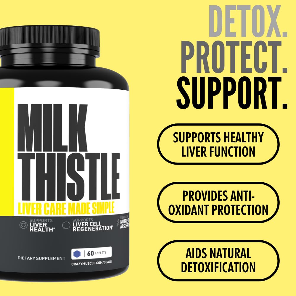 Crazy Muscle Milk Thistle Matrix Tablet, 60 Count