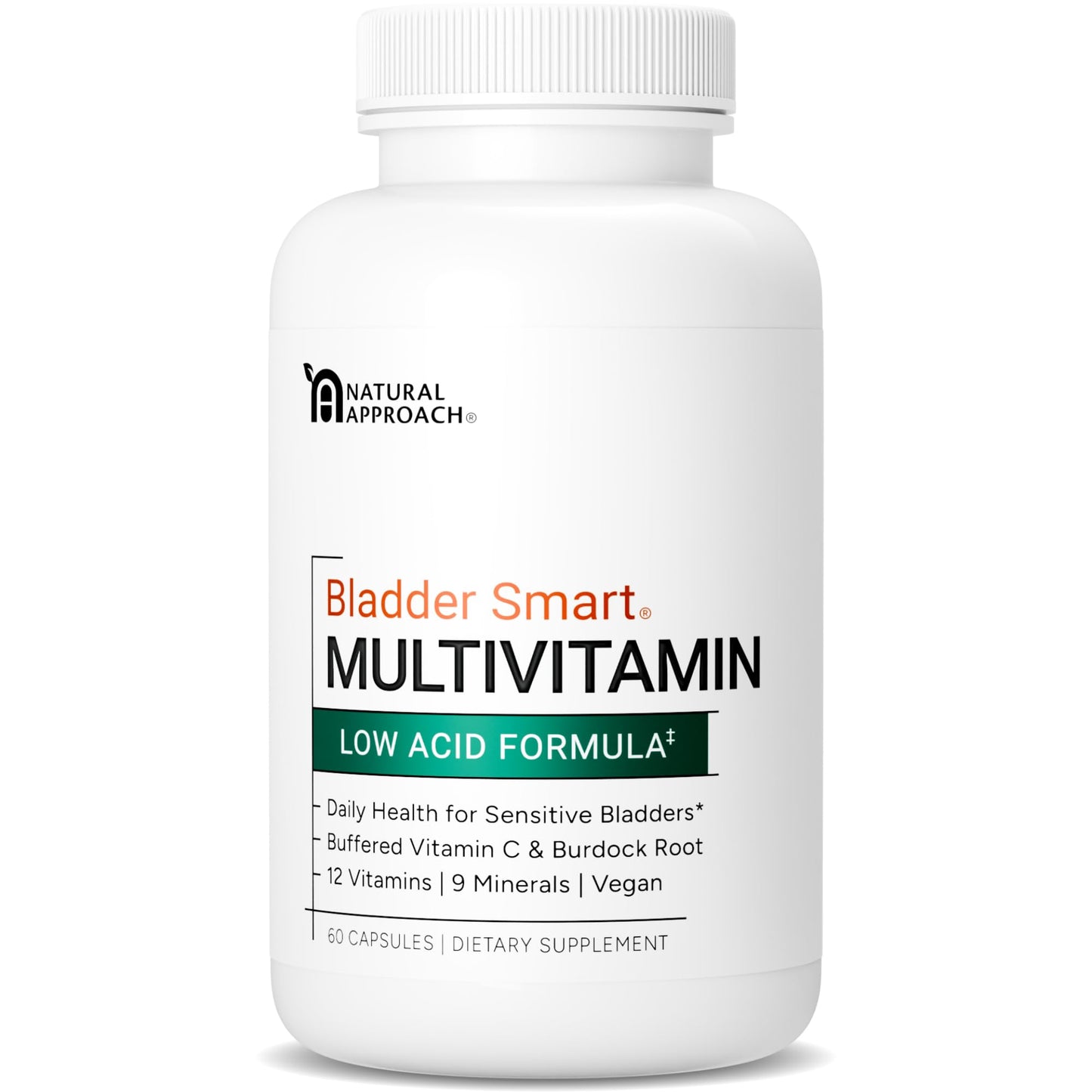 BLADDER SMART Low-Acid Multivitamin for Sensitive Bladders 60 Capsules