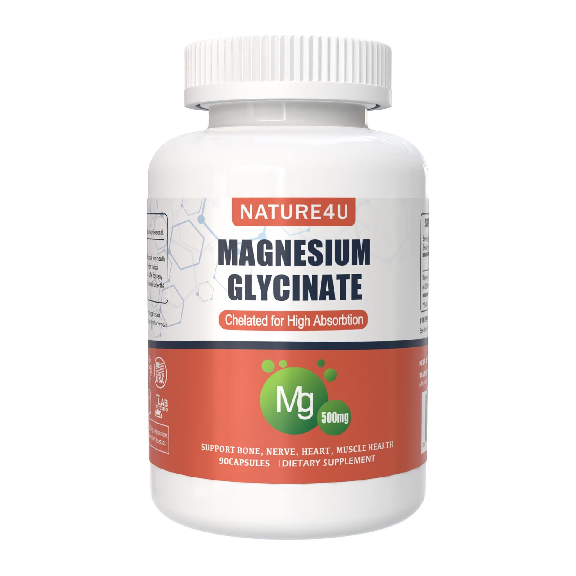 Nature4U Magnesium Glycinate 500mg Capsule 90 Count