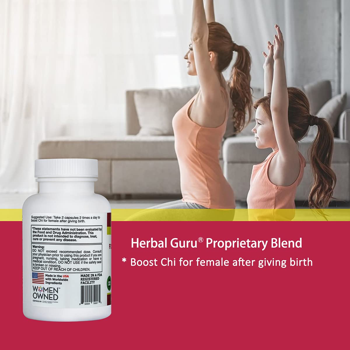 Herb Guru Chi Balance Herbal Supplement for New Mothers Capsules 1 Count