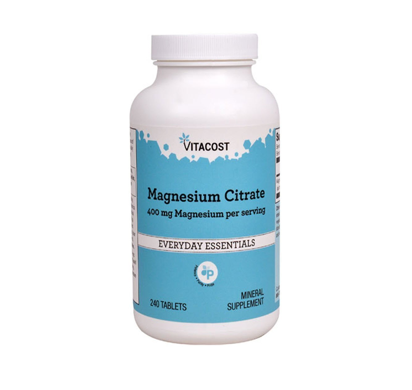 Vitacost Brand Magnesium Citrate 400 mg Tablets, 240 Count