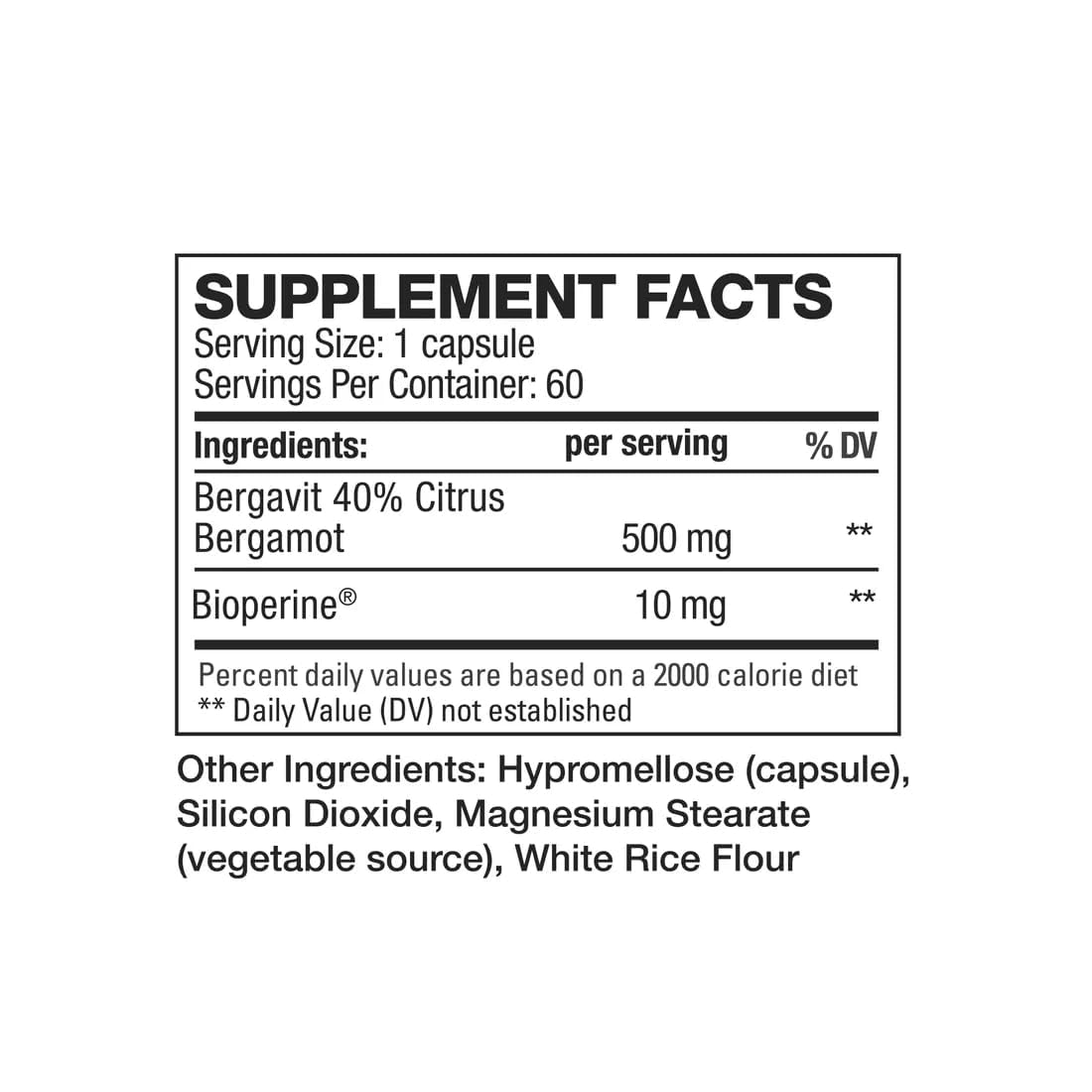HD MUSCLE Citrus Bergamot Capsules 60 Count