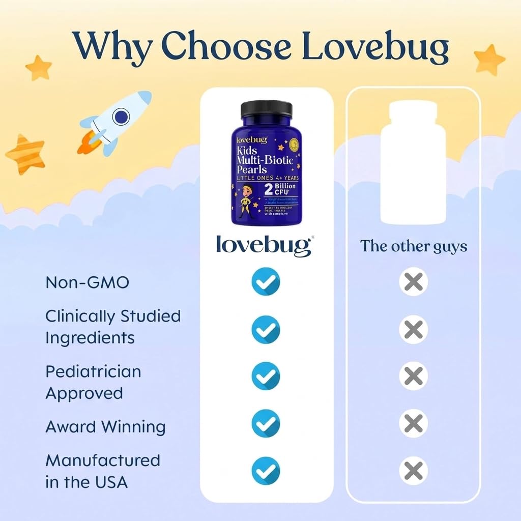 LOVEBUG Probiotics for Kids 60 Tablets