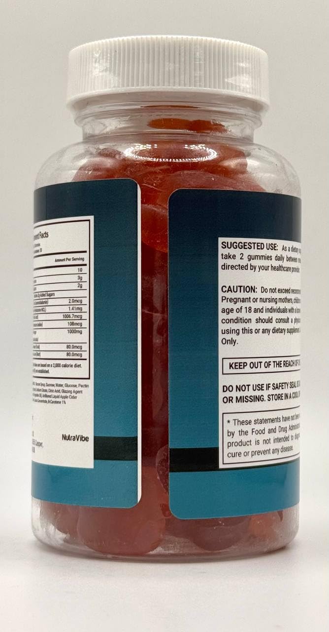NutraRize Keto Rain ACV Gummies, 60 Count