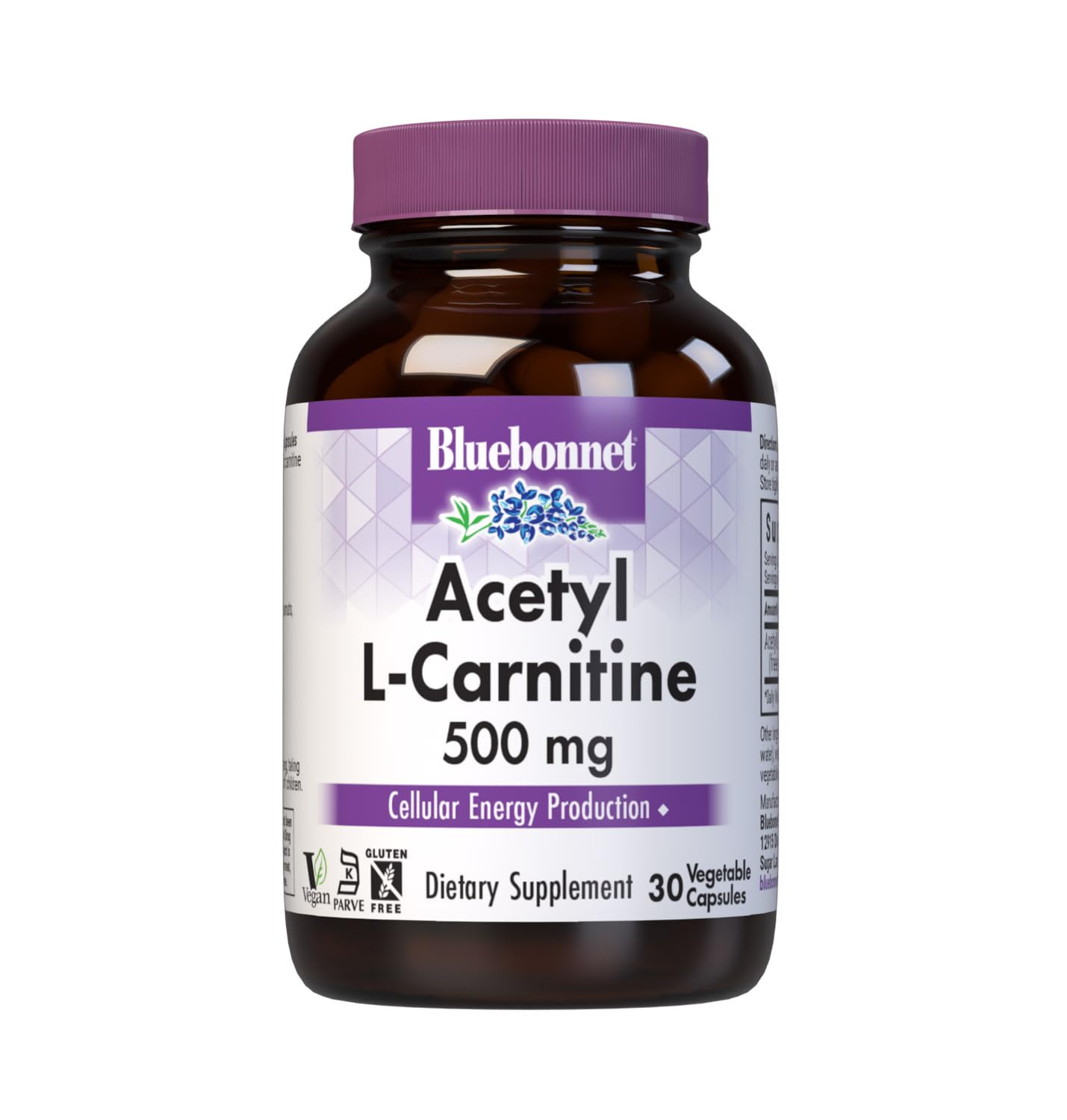 BlueBonnet Acetyl L-Carnitine Capsule, 30 Vegetable Capsules
