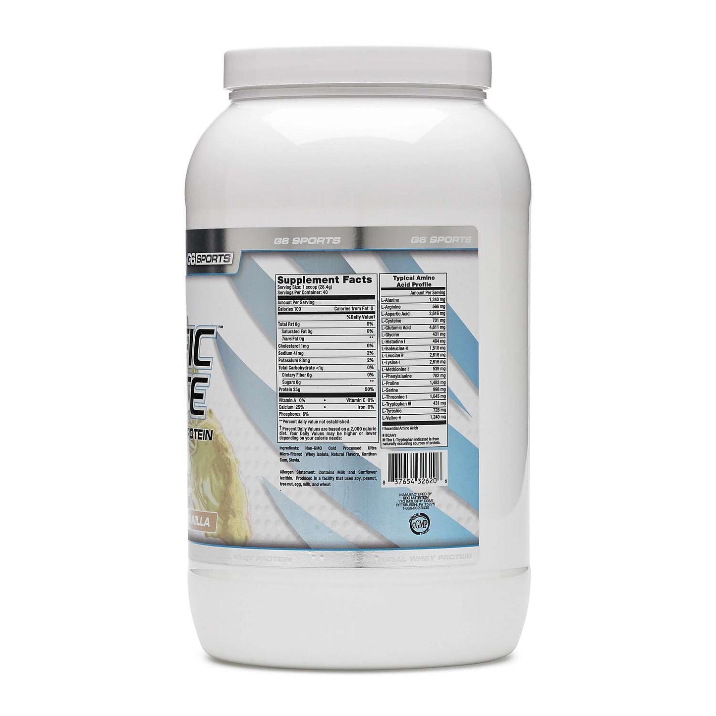 STI G6 Sports Prolific Isolate Whey Protein Powder Vanilla, 3 Pack