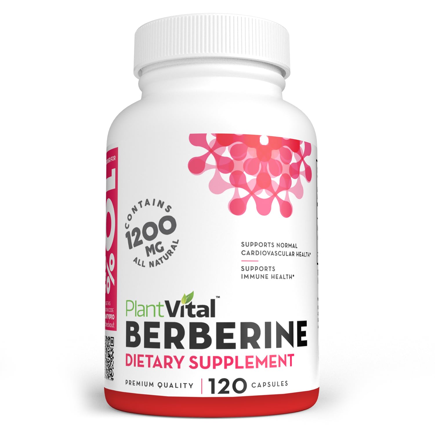 Plantvital Berberine 1200mg Capsule, 120 Count