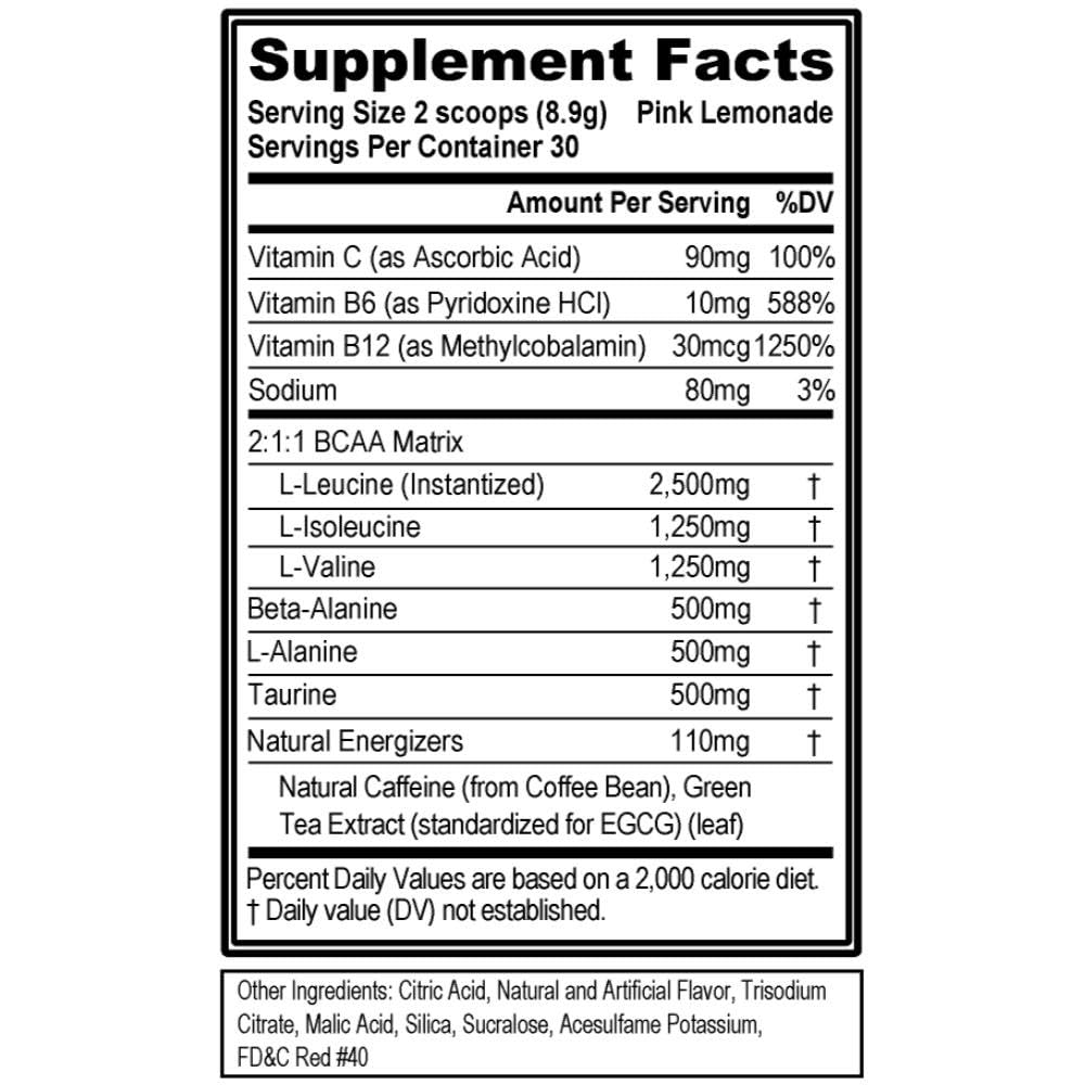 Evlution Replenishing BCAAs Amino Acids Powder for Pre & Post Workout, 30 Servings