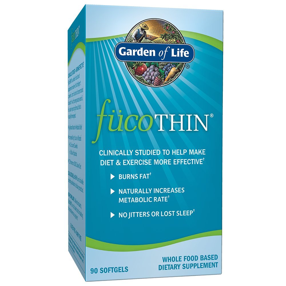 Garden of Life Fucoxanthin Supplements FucoThin Diet Pill for Weight Loss Softgel 90 Count