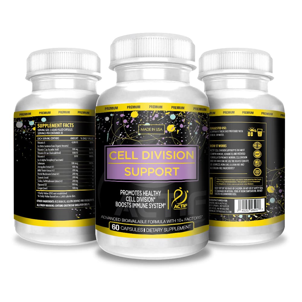 ACTIF Actif Cell Division Support Maximum Strength with 10+ Factors 30 Tablets