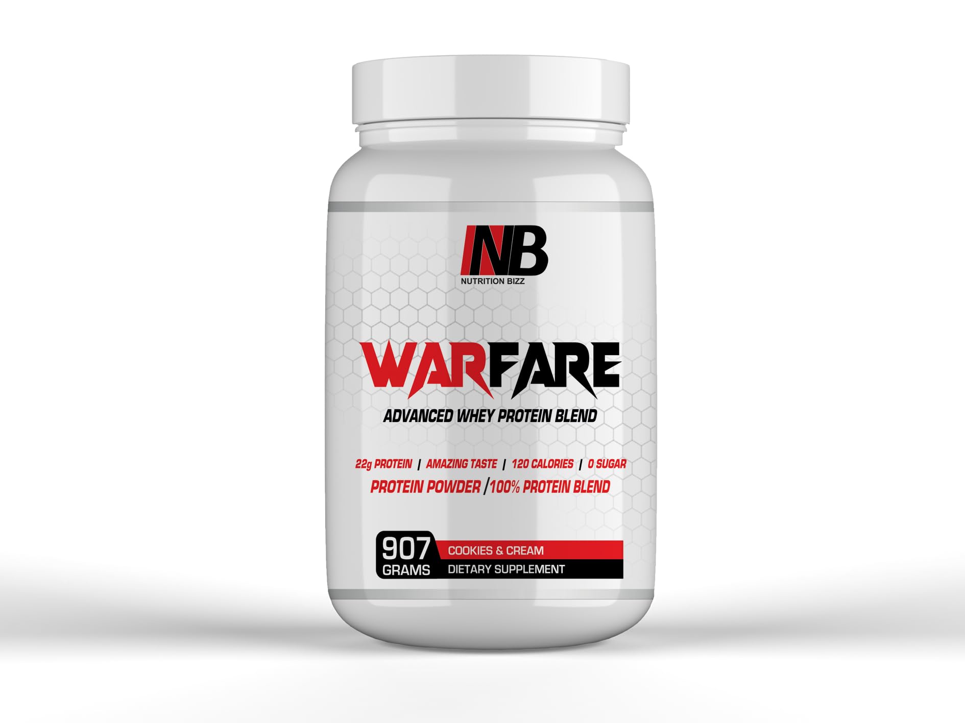NutritionBizz Warfare Advanced Whey Protein Blend Powder 32 Servings