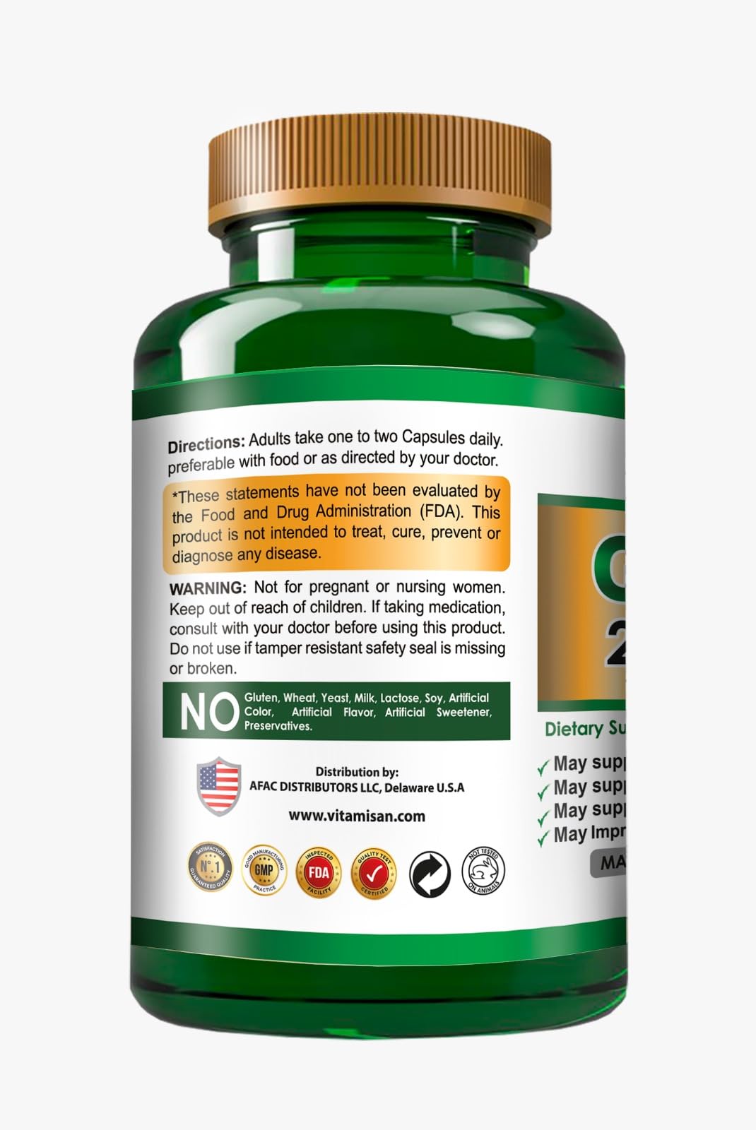 VITAMISAN Graviola Soursop Leaf & Fruit Extract Capsules, 120 Count