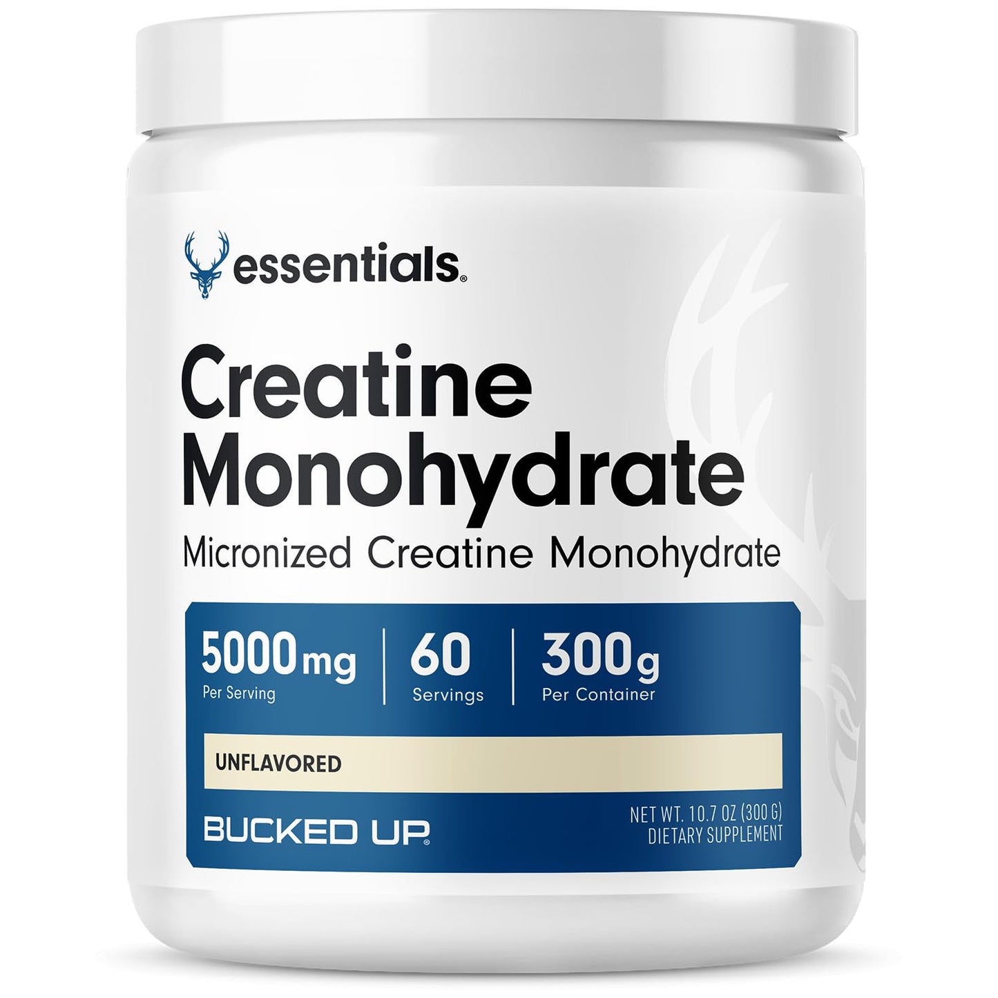 Bucked Up Pure Micronized Creatine Monohydrate Powder 300 Grams