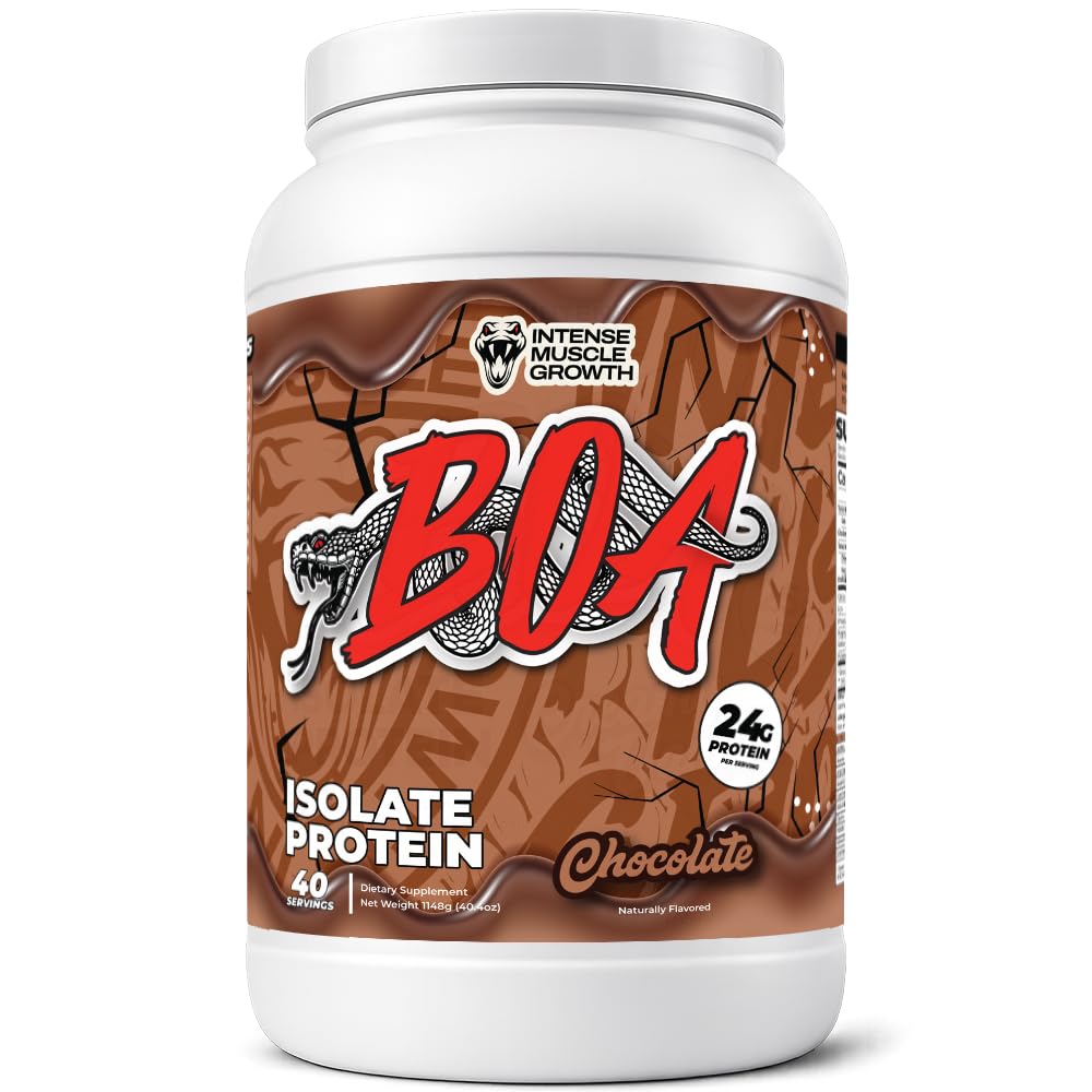 BOA Whey Protein Isolate Powder Chocolate, 40 Servings