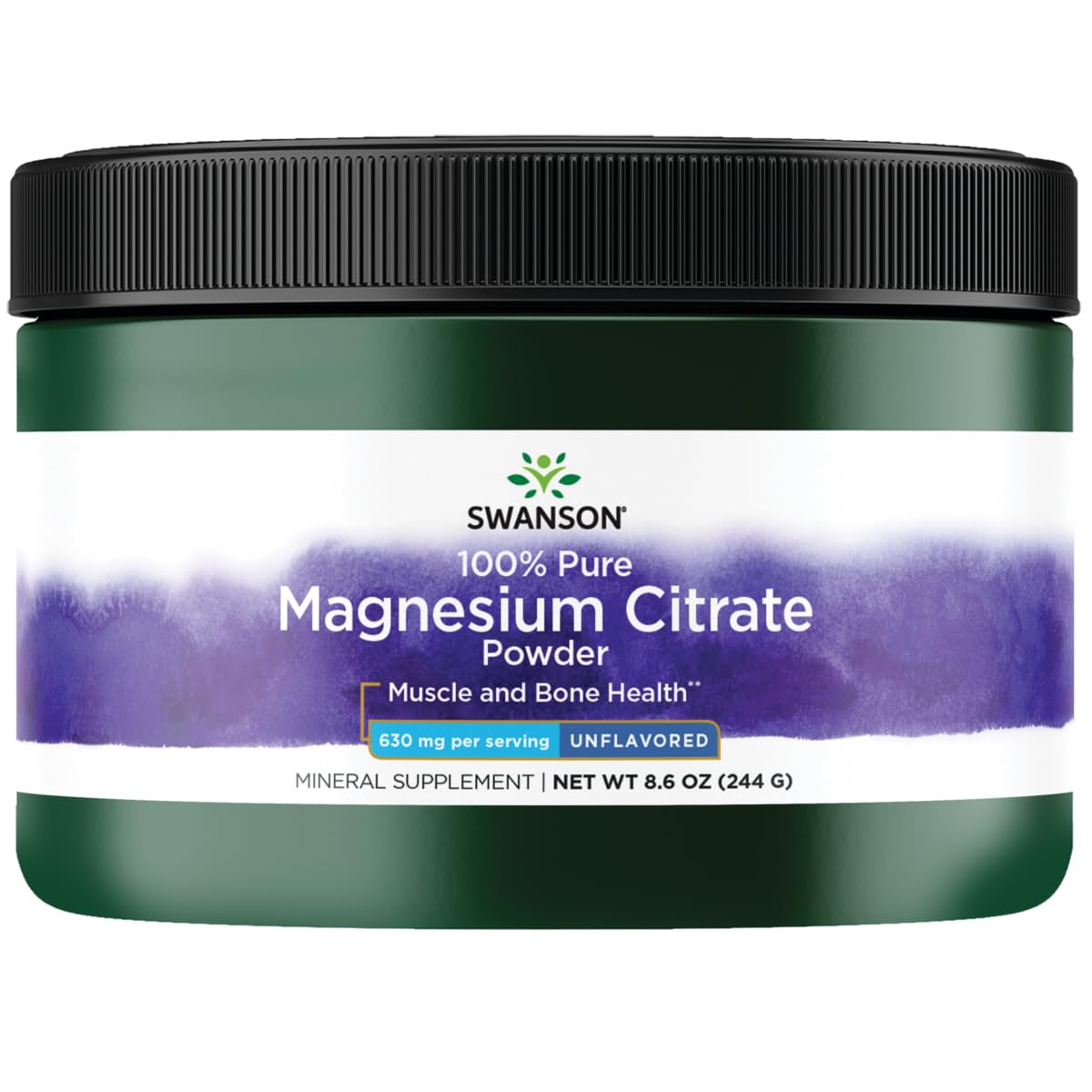 Swanson Magnesium Citrate Powder 8.6 oz