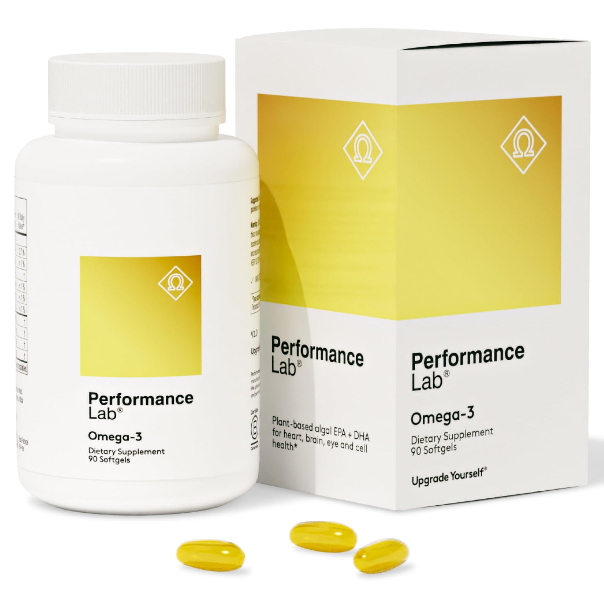 Performance Lab Omega-3 Dietary Supplement from Algae Softgels 90