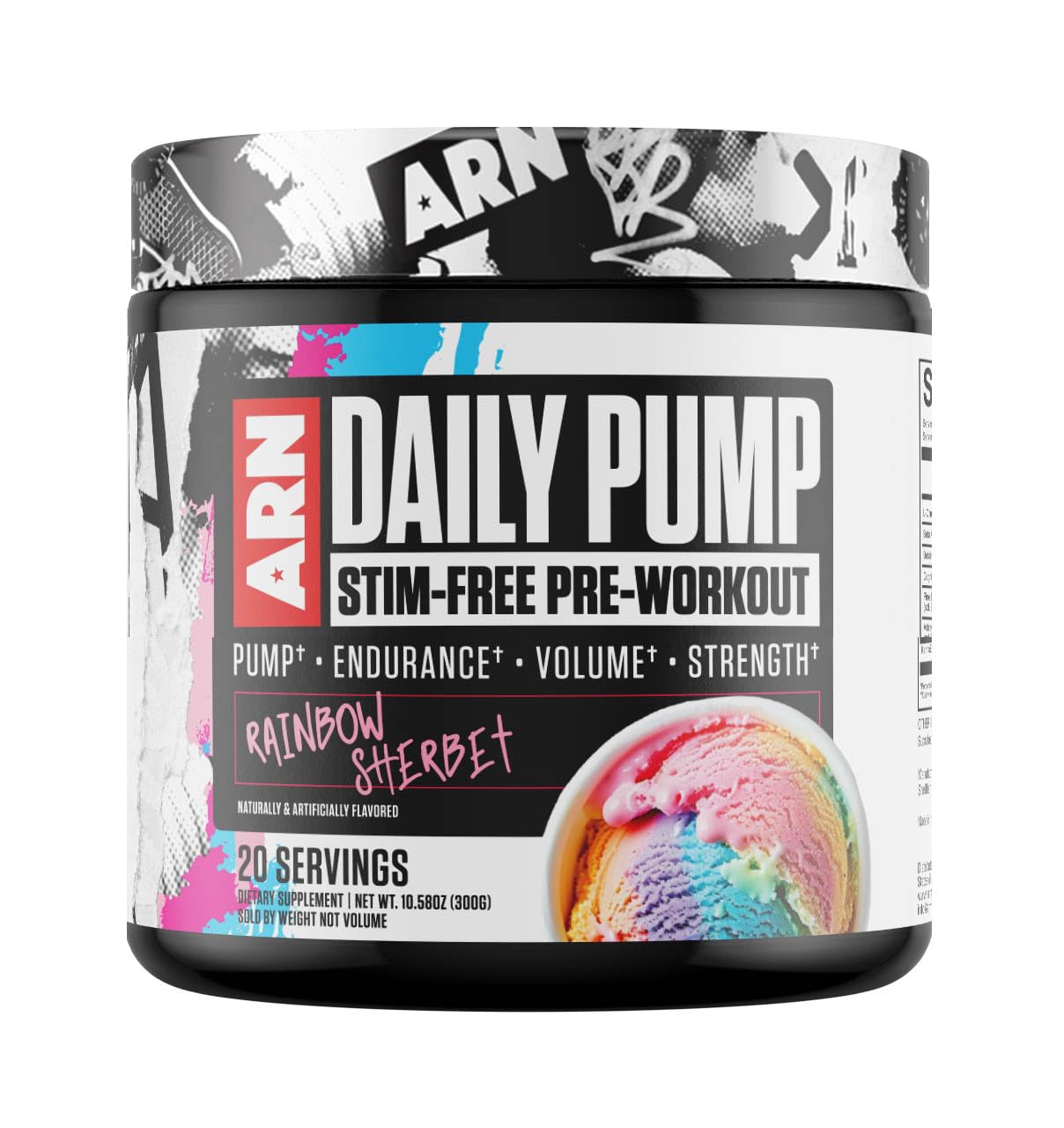 Arms Race Nutrition Daily Pump STIM-Free Pre-Workout Powder, 10 oz