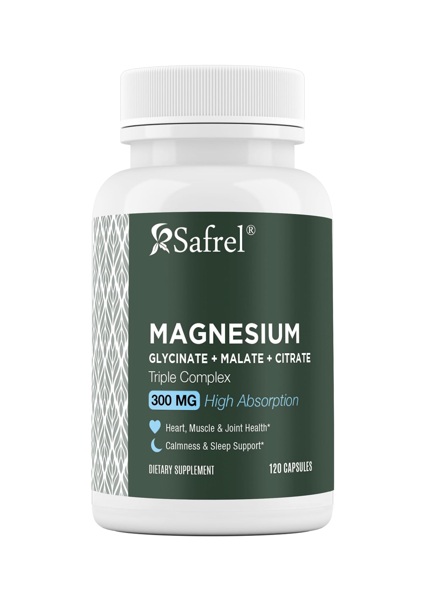 Safrel Triple Magnesium Complex 300mg Capsules 120 Count