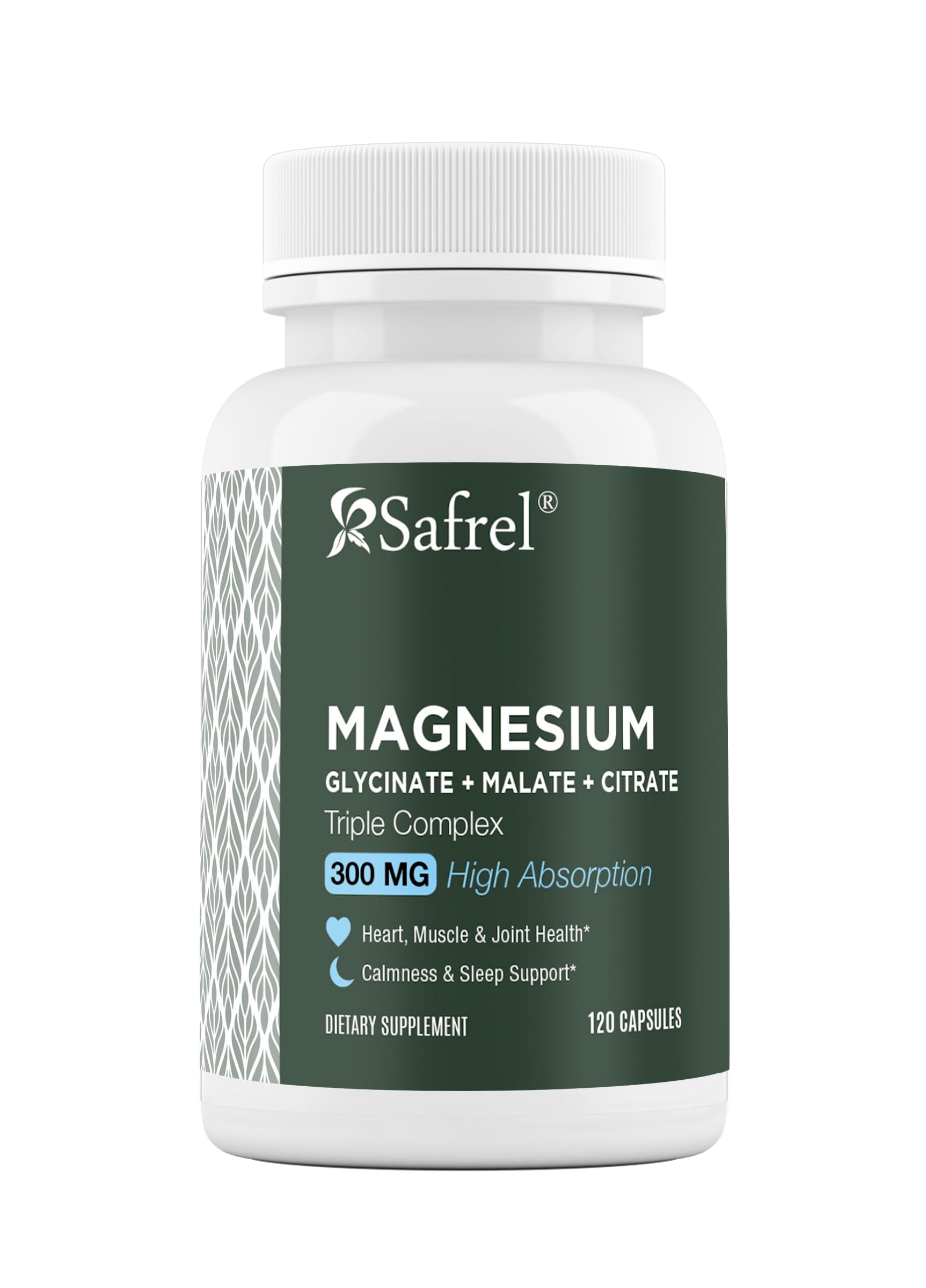 Safrel Triple Magnesium Complex 300mg Capsules 120 Count