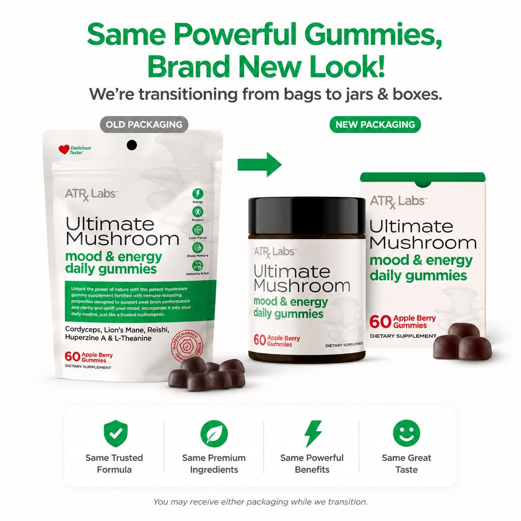 ATRx Labs Ultimate Mushroom Daily Gummies Gummy 60 Count
