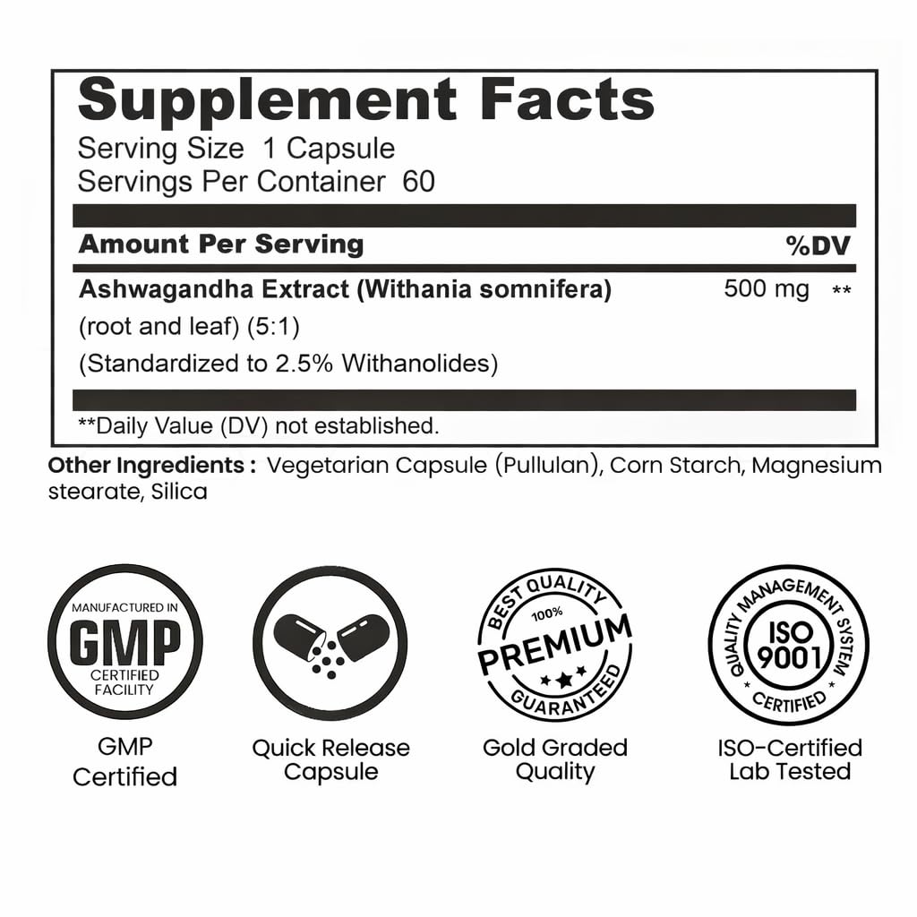 MORA IMPEX Ashwagandha Capsules 60 Capsules
