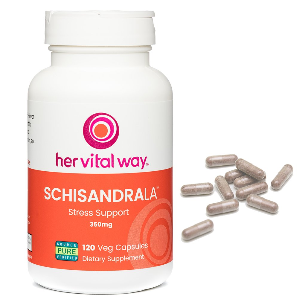 Her Vital Way SchisandraLa Stress and Adrenal Health Support, 120 Capsules