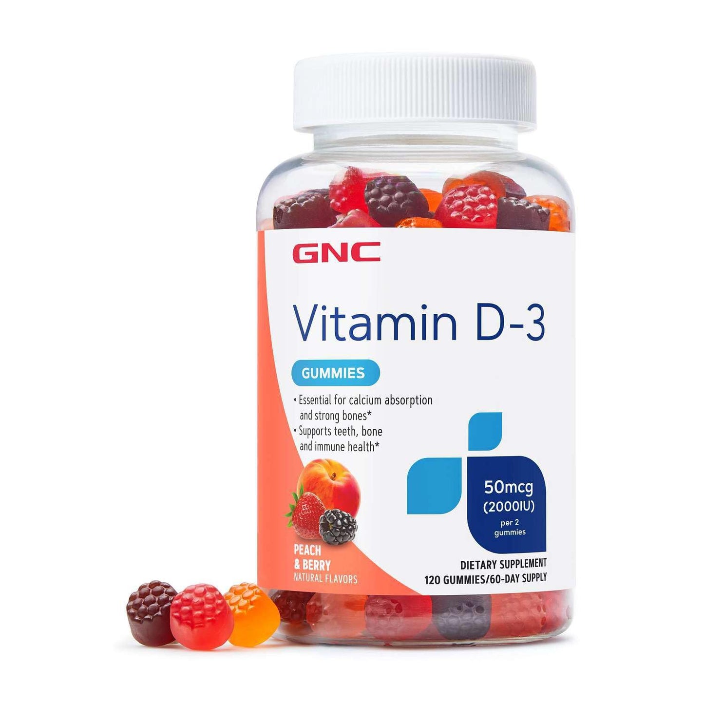 GNC Vitamin D-3 Gummies, 120 Count