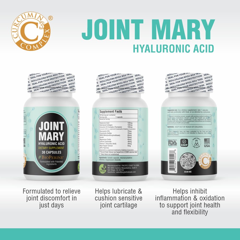 JOINT MARY Hyaluronic Acid Supplement Capsules 30 Count