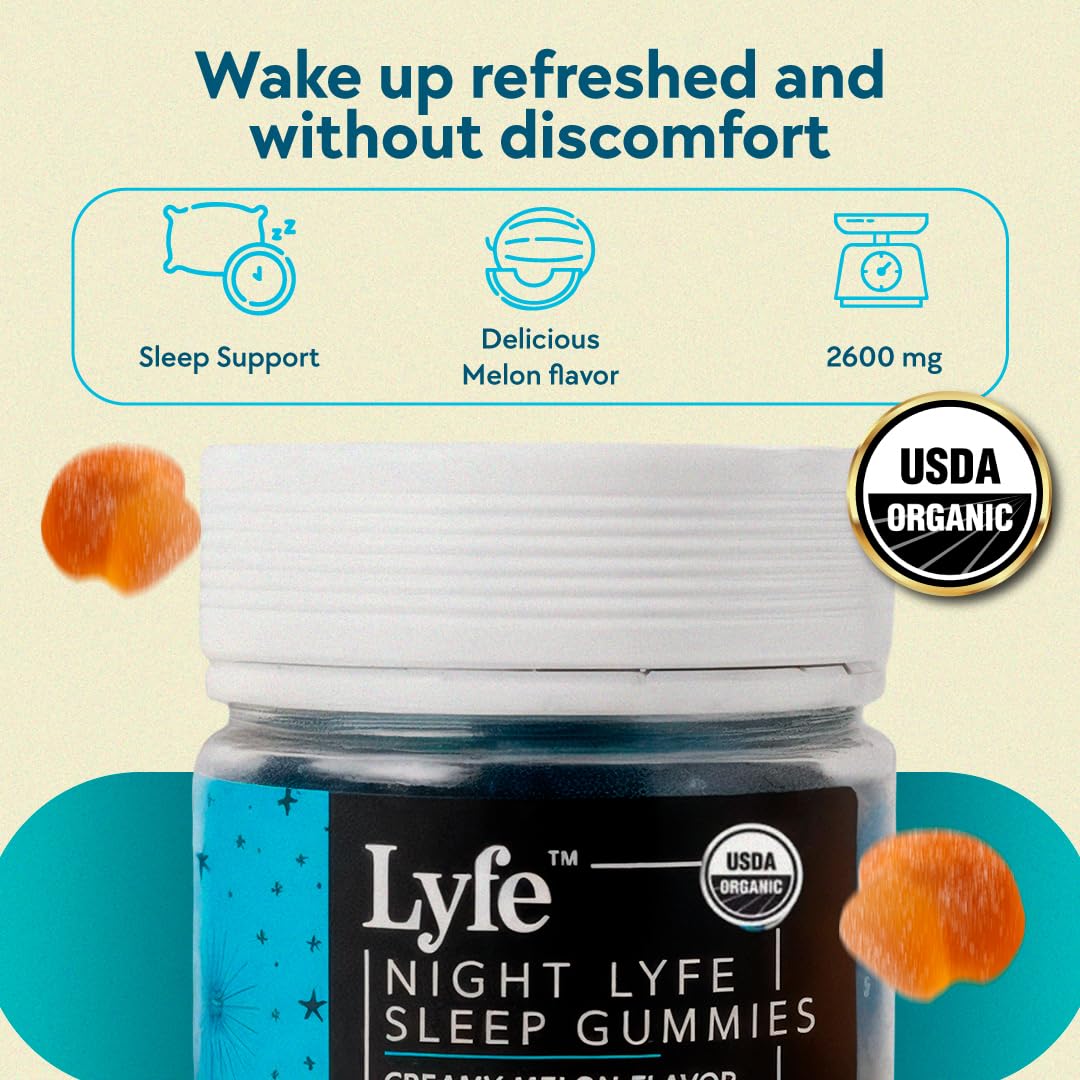LYFE Functional Mushroom Gummies Creamy Melon Flavor, 40 Count