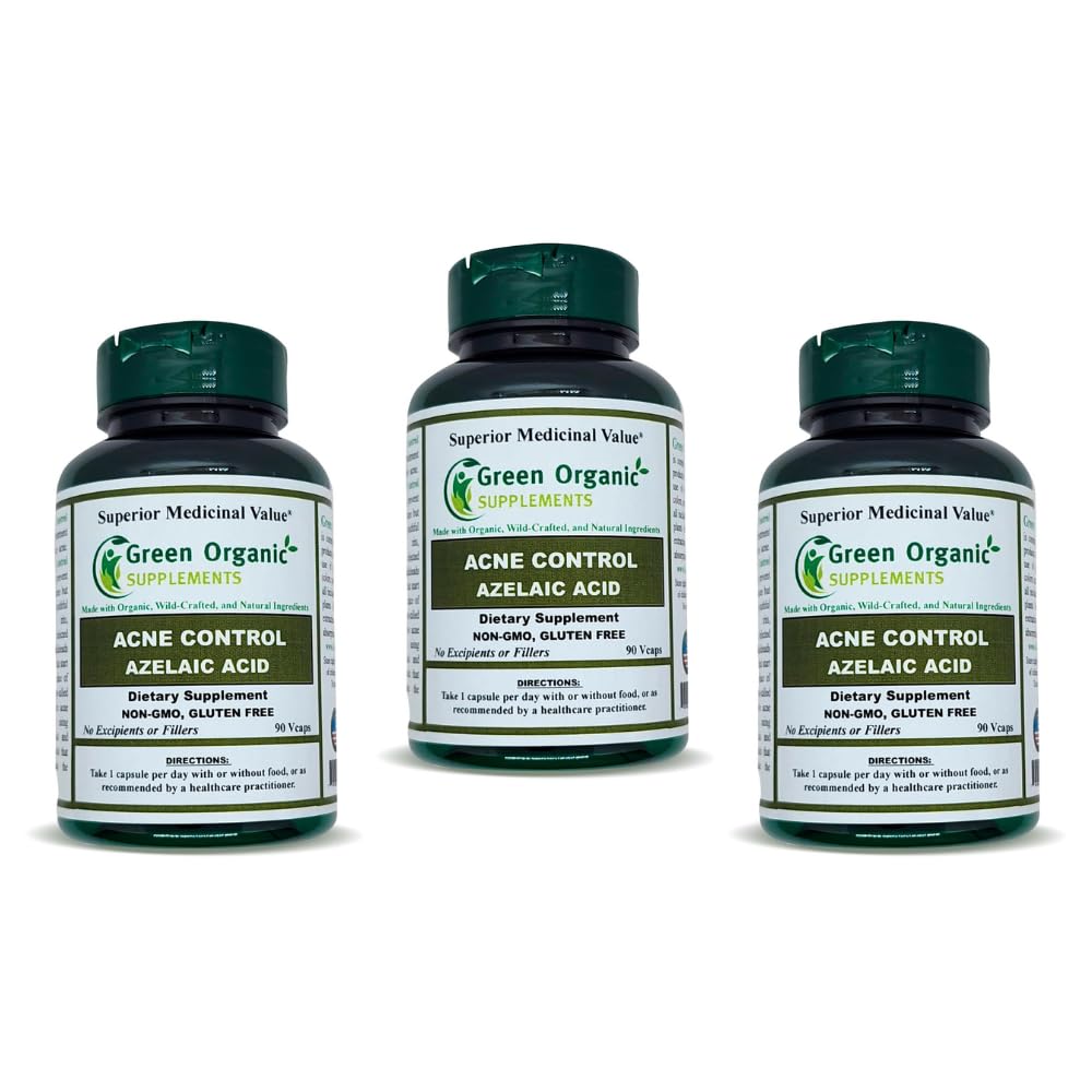 Green Organic Supplements Acne Azelaic Acid Capsules 90