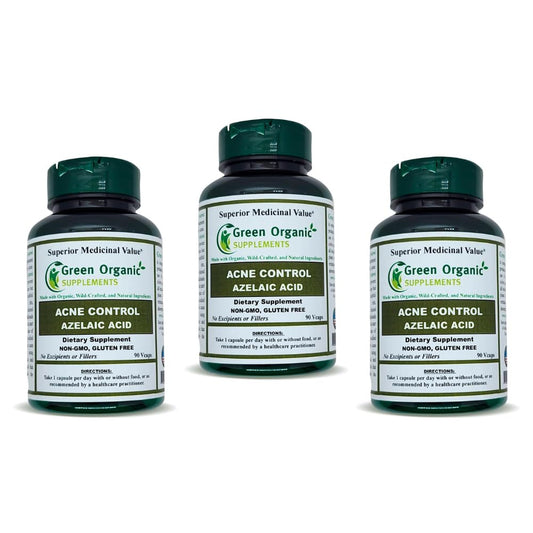 Green Organic Supplements Acne Azelaic Acid Capsules 90