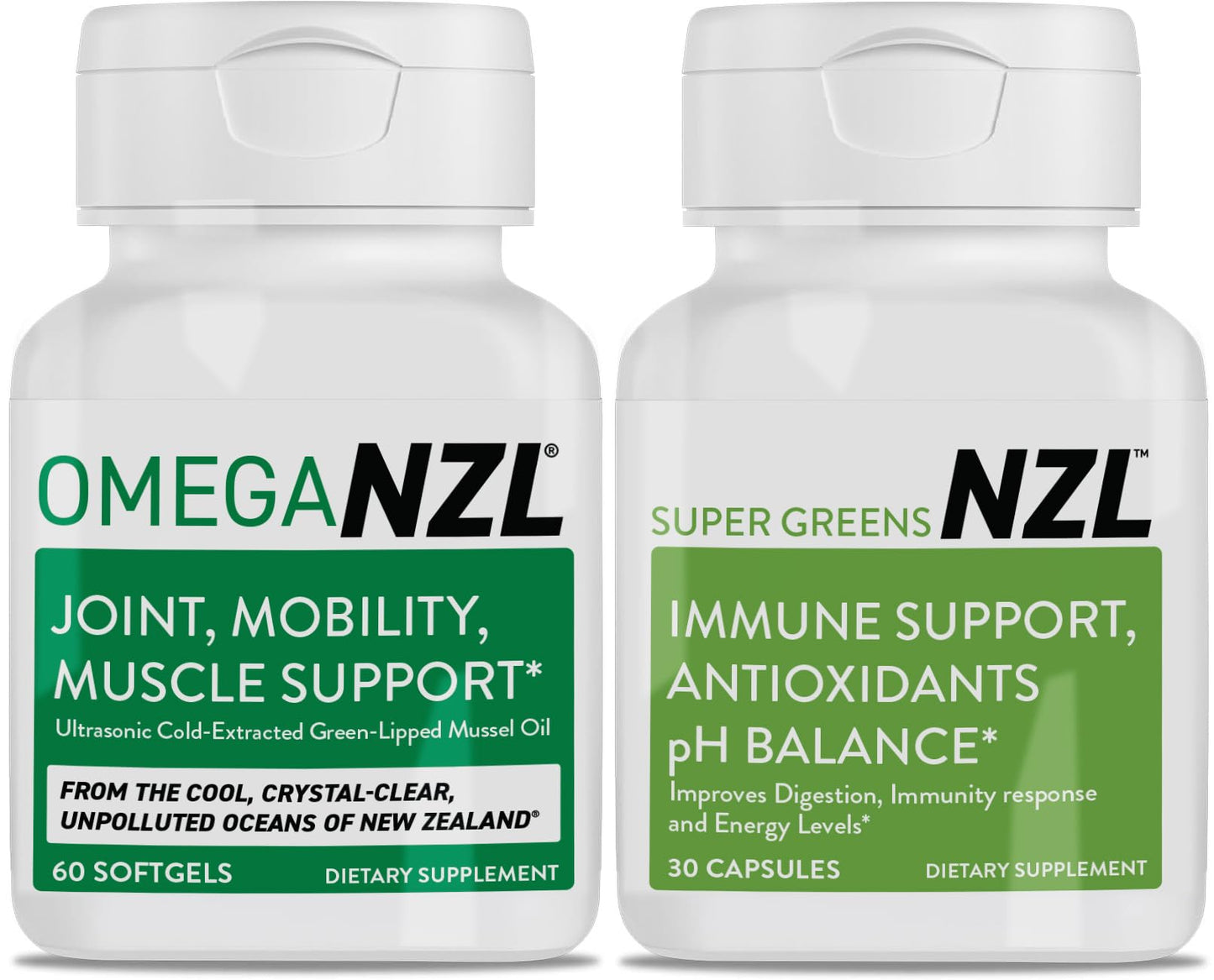 OMEGANZL Omega-3 Natural Joint Relief Supplement with Green-Lipped Mussel Oil Softgels 90 Count